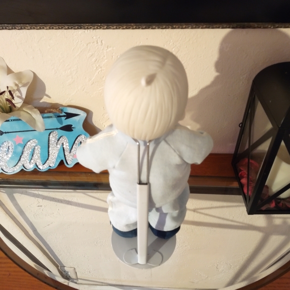 Vintage 1984 Precious Moments Mikey Porcelain Doll 13" Tall Collectible on Blue. - Picture 5 of 11